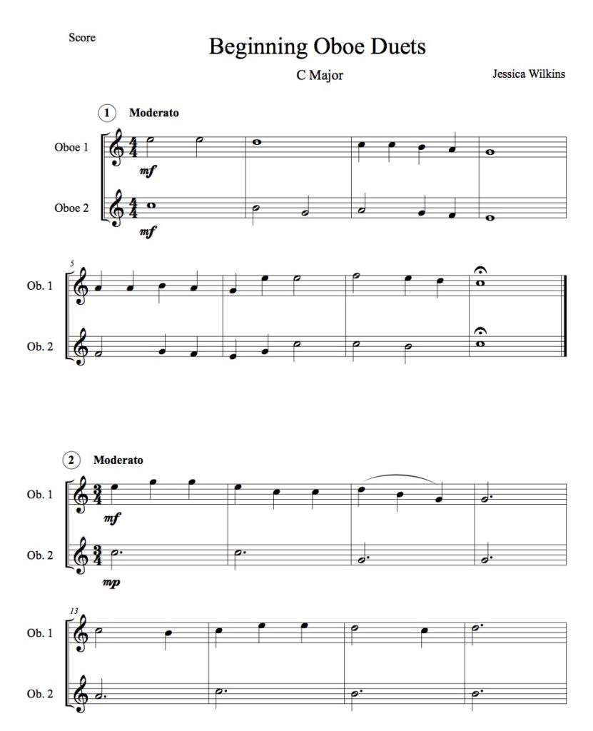 Beginning Oboe Duets (Digital Download) – JDW Sheet Music