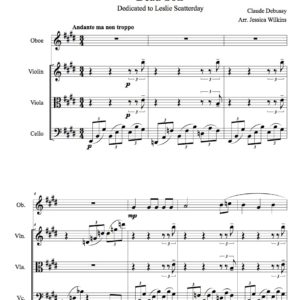 Debussy Beau Soir - Oboe & String trio (Digital Download)