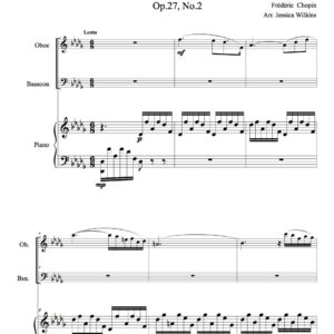 Chopin Nocturne in D Flat Major Op.27 No.2 - Oboe,Bassoon, Piano