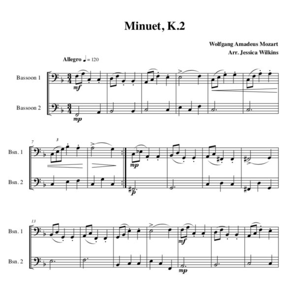 6 Easy Bassoon Duets (Digital Download)