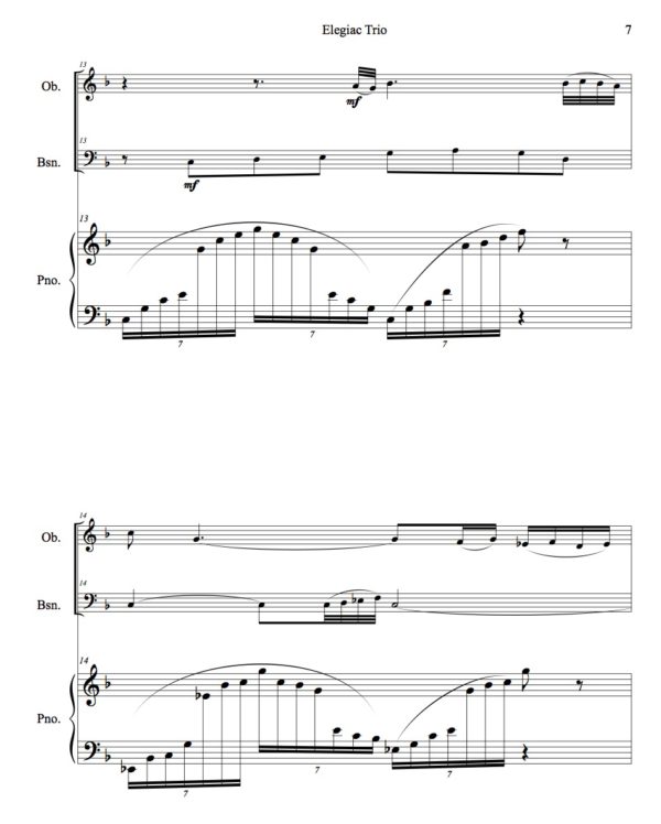 Bax Elegiac Trio - Oboe,Bassoon,Piano (Digital Download)