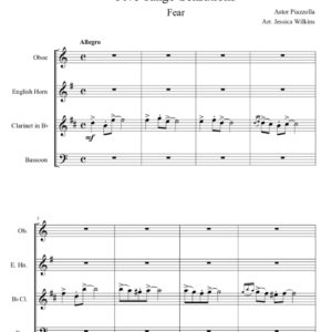 Piazzolla Fear - Woodwind Quartet