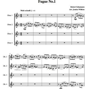 Schumann Fugue No.1 - Oboe Quartet (Digital Download)