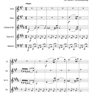 Brahms Hungarian Dance No.5 - Woodwind Quintet (Digital Download)