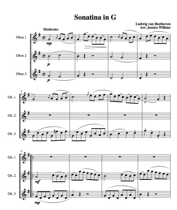 Oboe Trios for Intermediate Players (Digital Download)