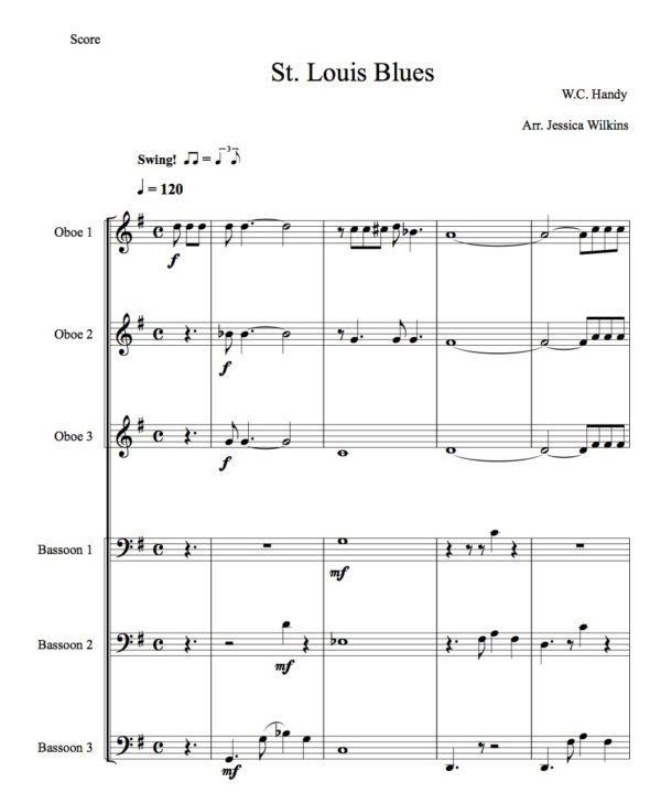 St. Louis Blues - Double Reed Choir (Digital Download)
