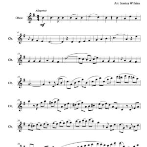 Kuhlau Variation No.4 - Solo oboe (Digital Download)