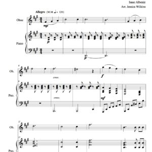 Albéniz Angustia - Oboe & Piano (Digital Download)