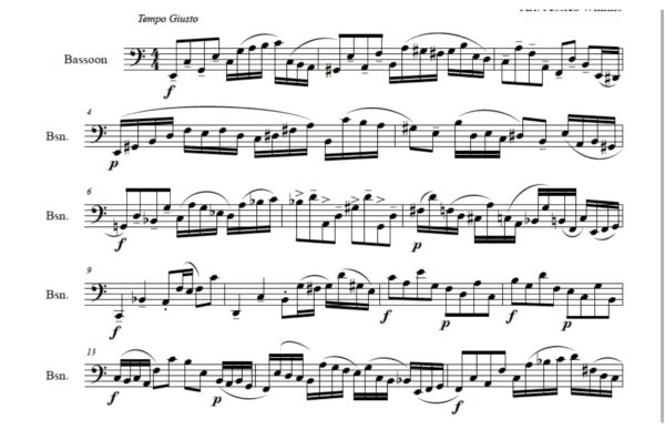 Karg-Elert Study No.1 Op.107 - Solo Bassoon (Digital Download)