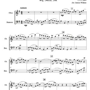 CPE Bach Andante Wq.140 - oboe & bassoon duet (Digital Download)