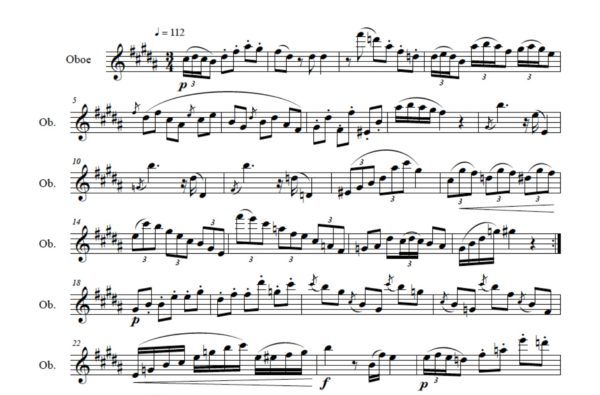 Karg-Elert Study No.21 Op.107 - Oboe Solo (Digital Download)