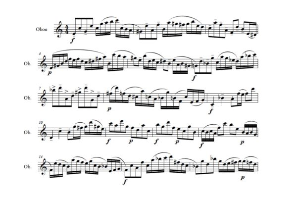 Karg-Elert Study No.1 Op.107 - Oboe Solo (Digital Download)
