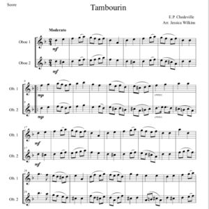 Chedeville Tambourin - Oboe duet (Digital Download)