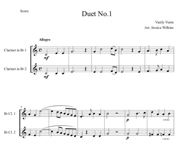 10 Easy Clarinet Duets (Digital Download)