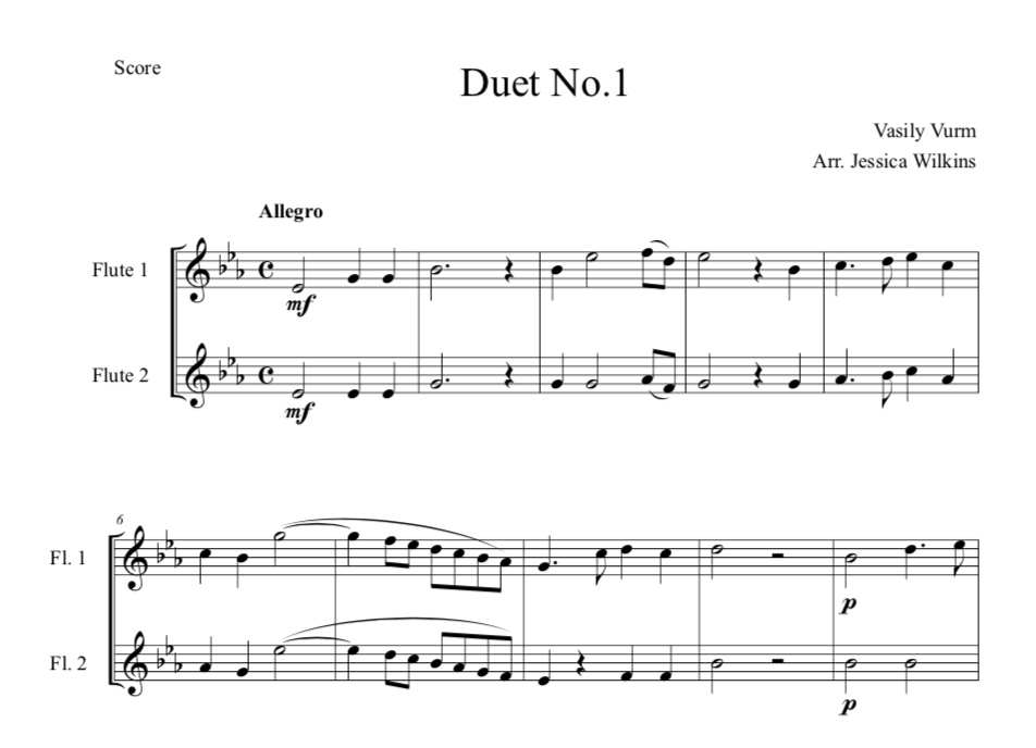 Flute duets cheap