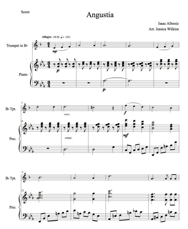 Angustia for Trumpet & Piano