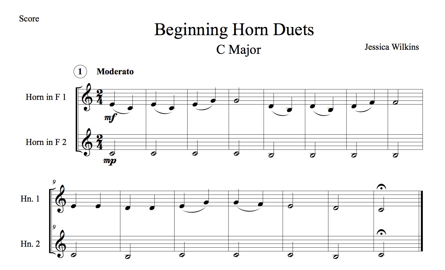 Beginner french horn music discount