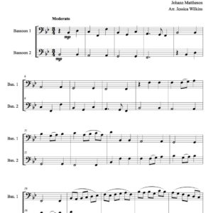 Mattheson Chaconne - Bassoon duet (Digital Download)