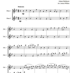 Mattheson Chaconne - oboe duet (Digital Download)