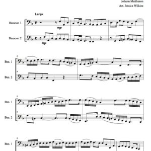 Mattheson Sonata No.9 - bassoon duet (Digital Download)