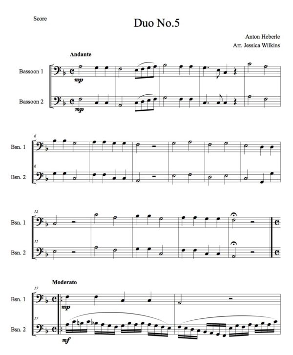 Heberle Bassoon Duo No.5 (Digital Download)