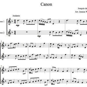 Josquin Canon - Oboe duet (Digital Download)