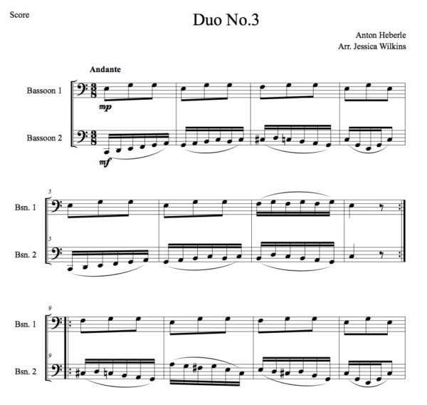 Heberle Bassoon Duo No.3 (Digital Download)