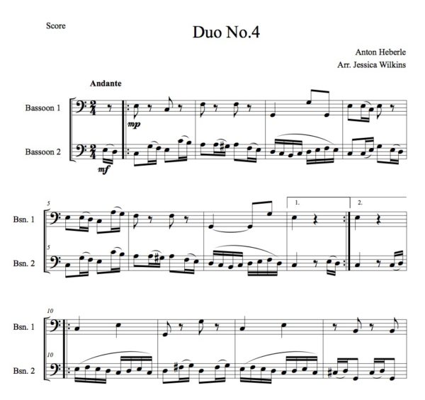Heberle Bassoon Duo No.4 (Digital Download)