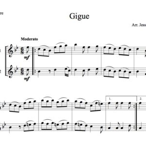 Gigue - oboe duet (Digital Download)