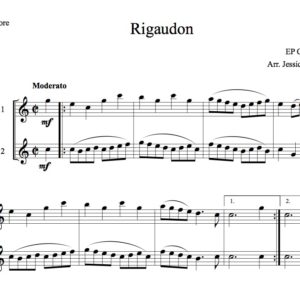 Chédeville Rigaudon - Oboe Duet (Digital Download)