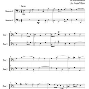Loeillet Sonata no.3 - Bassoon duet (Digital Download)