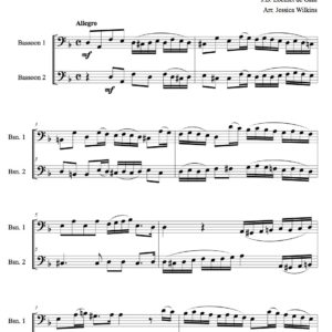 Loeillet Sonata No.4 - Bassoon duet (Digital Download)