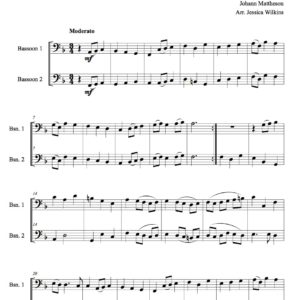 Mattheson Air & Rondeau - Bassoon duet (Digital Download)