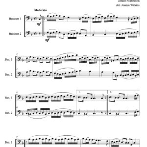 Mattheson Allemande - Bassoon duet (Digital Download)