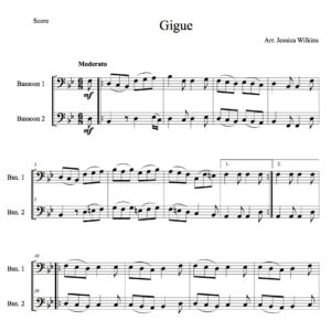Gigue - Bassoon duet (Digital Download)