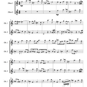 Philidor Lentement - oboe duet (Digital Download)
