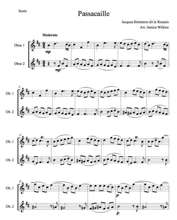 Romain Passacaille - Oboe Duet (Digital Download)