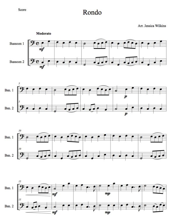 Rondo - Bassoon Duet (Digital Download)