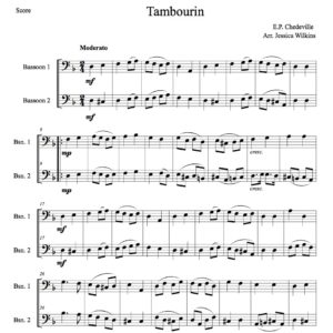 Chedeville Tambourin - Bassoon duet (Digital Download)