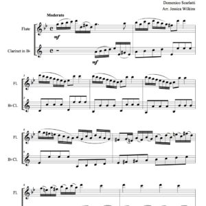 Scarlatti Sonata K.1 - Flute & Clarinet Duet (Digital Download)
