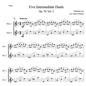 5 Intermediate oboe duets vol.2 (Digital Download)