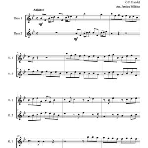 Handel Air in B flat Major - Flute Duet (Digital Download)