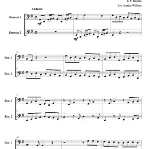 Handel Air in g major - Bassoon duet (Digital Download)