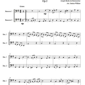 Boismortier Sonata No.3 Op.2 - Bassoon duet (Digital Download)