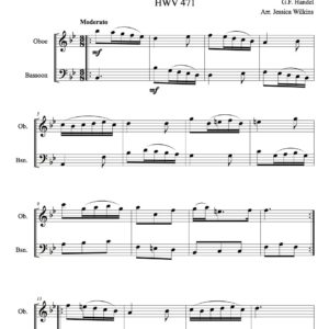 Handel Air HWV 471 - Oboe & Bassoon Duet (Digital Download)