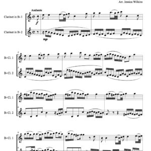 Air in C Major HWV 597 - Clarinet Duet (Digital Download)