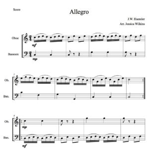 Haessler Allegro - oboe & bassoon duet (Digital Download)