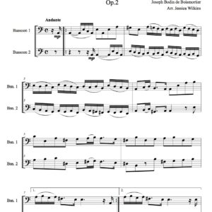 Boismortier Sonata No.2 Op.2 - Bassoon Duet (Digital Download)
