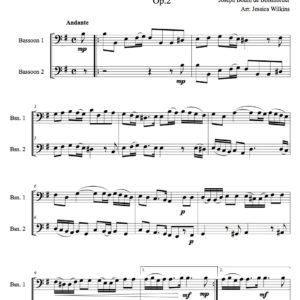 Boismortier Sonata No.1 op.2 - Bassoon duet (Digital Download)