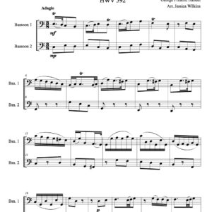 Handel Bassoon duet in c major hwv 592 (Digital Download)